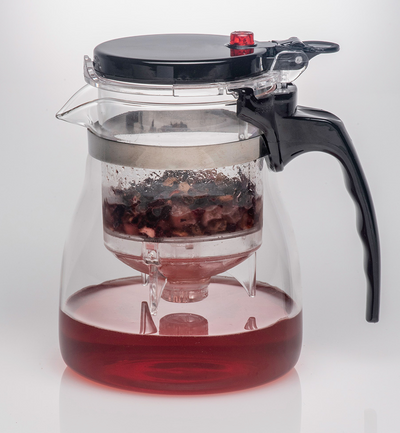Pressure Filter Glass Teapot
