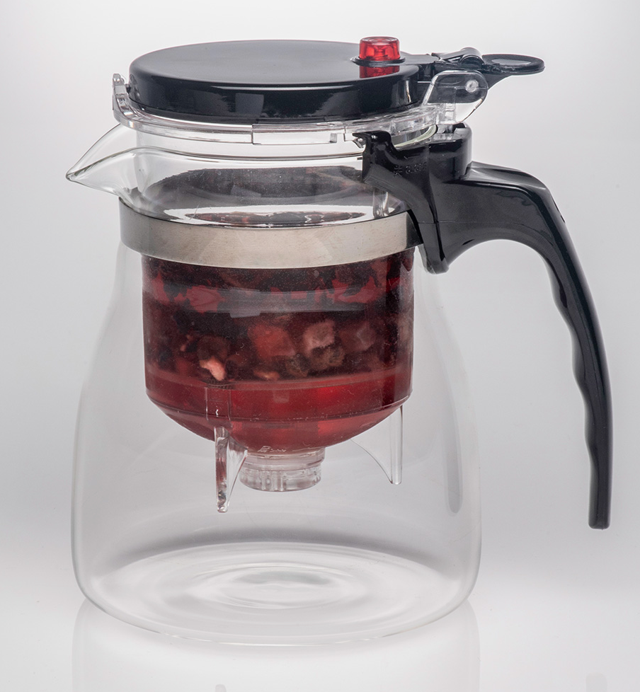 Pressure Filter Glass Teapot