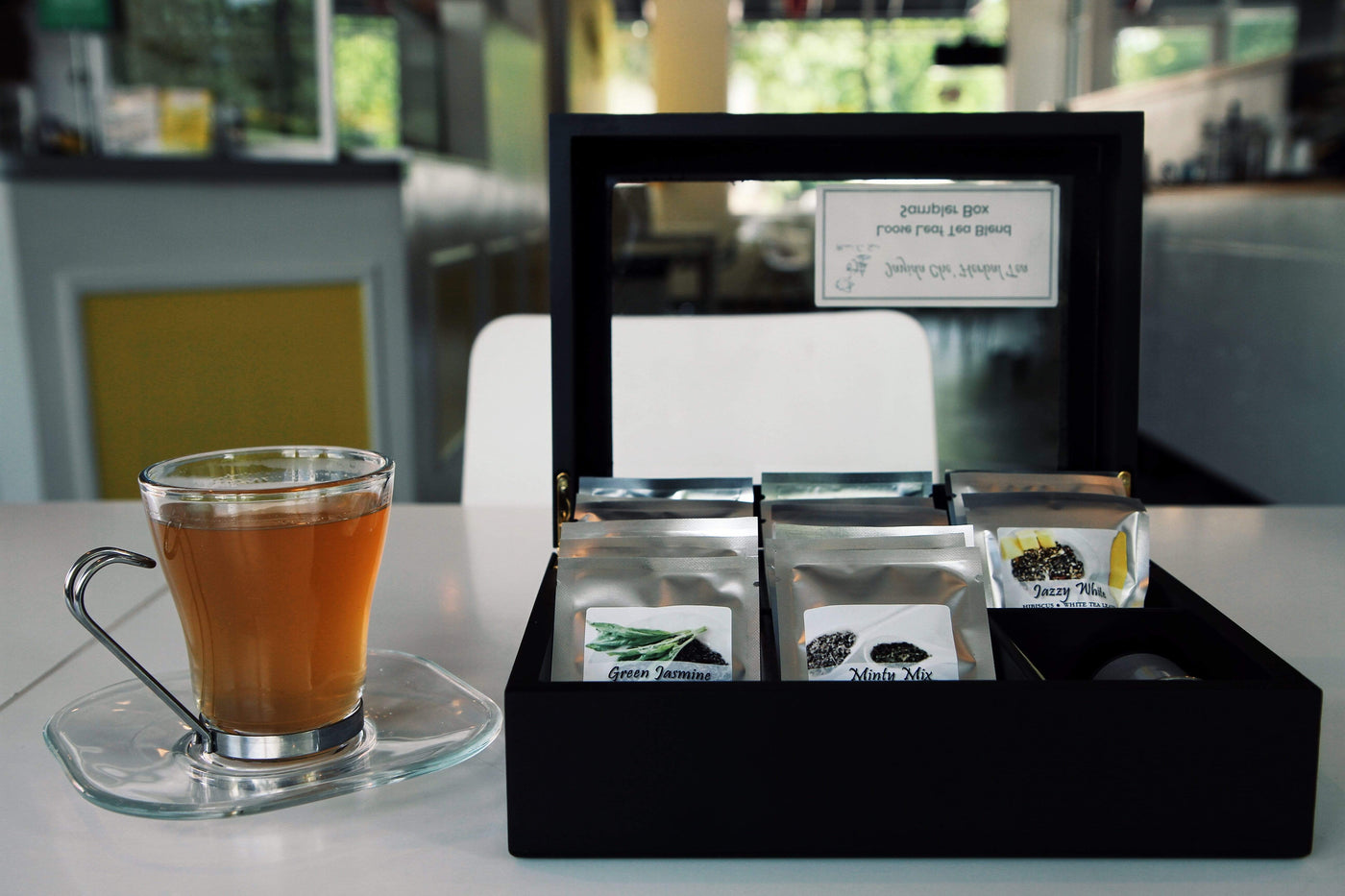 Jayida Che Herbal Tea Spot Tea Sampler Wooden Chest